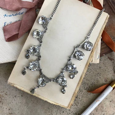 1940s Rhinestone Necklace Jewelry Bloomers and Frocks